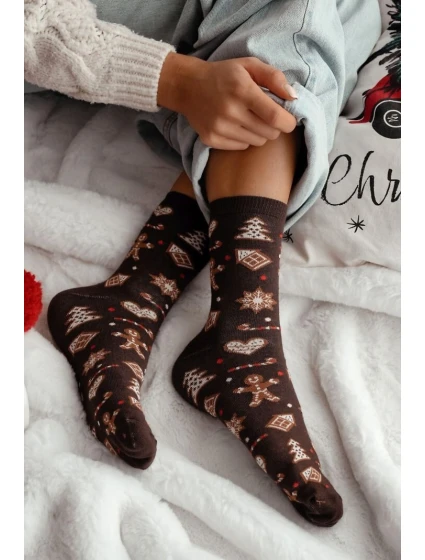 Milena ponožky 1283-038 Perníkové Vánoce 37-41 Milena ponožky 1283-038 Perníkové Vánoce 37-41