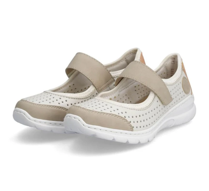 Pohodlná polobotka W béžová model 22033608 - Rieker