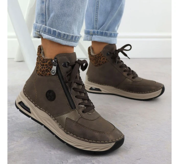 Hnědé dámské boty model 21905828 - Rieker