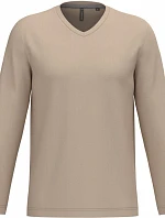 Kariban K 358 Pánské tričko do V s dl. rukávem 20.K358 light sand