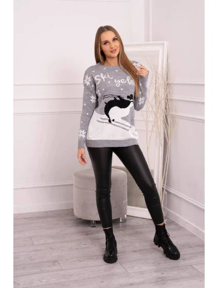 Svetr s vánočním motivem šedý Svetr s vánočním motivem šedý