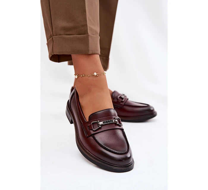 Kožené dámské mokasyny Vinceza 39983 bordó Kožené dámské mokasyny Vinceza 39983 bordó