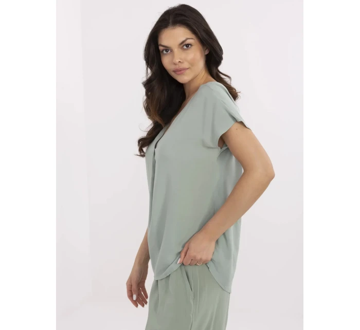 Halenka D73761M11171B pistáciová Halenka D73761M11171B pistáciová