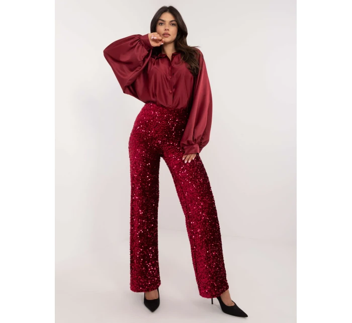 MI kalhoty SP 4323C.28 kaštanové barvy