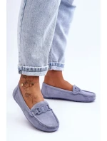 Dámské módní semišové mokasíny modré Rabell Dámské módní semišové mokasíny modré Rabell