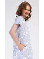 Dámské domácí šaty Nature modro-bílé - Vienetta