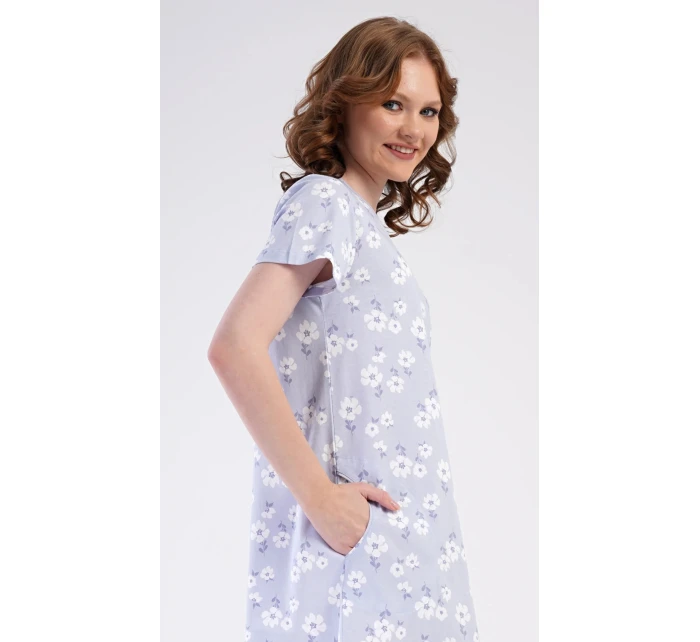 Dámské domácí šaty Nature modro-bílé - Vienetta
