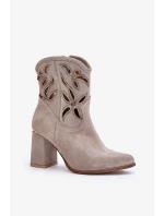 Boty na podpatku model 201757 Step in style Boty na podpatku model 201757 Step in style