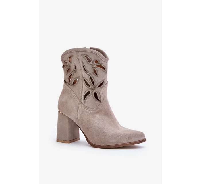 Boty na podpatku model 201757 Step in style Boty na podpatku model 201757 Step in style