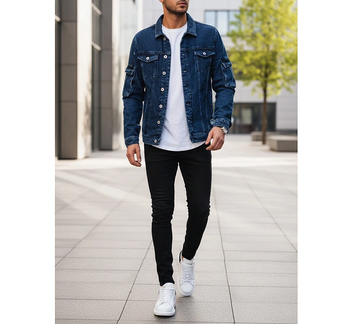 Pánská modrá džínová bunda FashionStreet TX4413