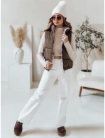 URBANELLE dámská prošívaná vesta světle hnědá FashionStreet TY4971