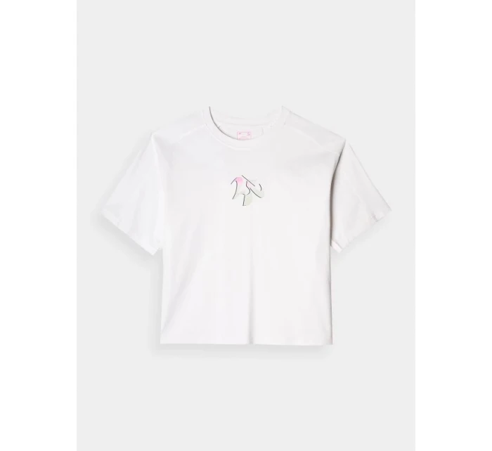 Dámské tričko oversize s potiskem 4F 4FRAW24TTSHF2582-10S Dámské tričko oversize s potiskem 4F 4FRAW24TTSHF2582-10S
