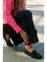 Dámské semišové mokasíny Big Star model 21693785 Černé - Big Star Shoes Dámské semišové mokasíny Big Star model 21693785 Černé - Big Star Shoes