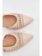 Dámské sandály s pleteným na platformě světle béžové model 21911450 - Boto Dámské sandály s pleteným na platformě světle béžové model 21911450 - Boto