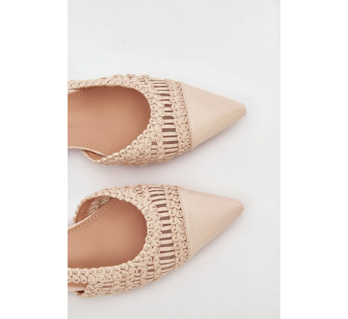 Dámské sandály s pleteným na platformě světle béžové model 21911450 - Boto Dámské sandály s pleteným na platformě světle béžové model 21911450 - Boto