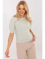 Svetr s krátkým rukávem model 216780 Factory Price Svetr s krátkým rukávem model 216780 Factory Price