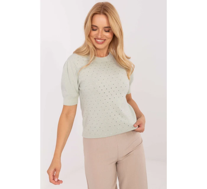 Svetr s krátkým rukávem model 216780 Factory Price Svetr s krátkým rukávem model 216780 Factory Price