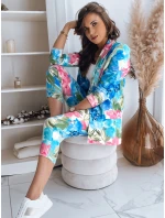 Dámské tyrkysové kalhoty FLOWER GARDEN FashionStreet UY1480 Dámské tyrkysové kalhoty FLOWER GARDEN FashionStreet UY1480