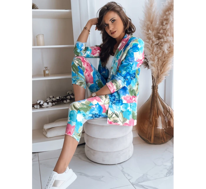 Dámské tyrkysové kalhoty FLOWER GARDEN FashionStreet UY1480 Dámské tyrkysové kalhoty FLOWER GARDEN FashionStreet UY1480