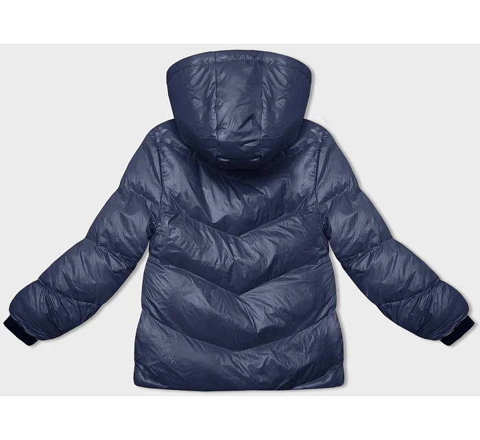 Dámská péřová zimní bunda tmavě modrá (23065-1) Dámská péřová zimní bunda tmavě modrá (23065-1)