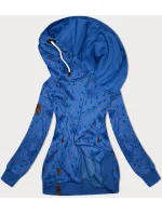 Světle modrá hrubší mikina se zipem a se vzorem model 21310424 - 6&8 Fashion