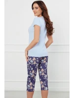 Italská móda Pulia cr.r. sp.3/4 barva:modrá/print Italská móda Pulia cr.r. sp.3/4 barva:modrá/print