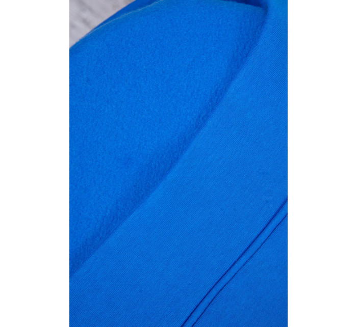 Zateplená mikina s asymetrickým zipem chrpově modrá