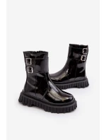 Dětské lakované boty se černé model 21634818 - Boto Dětské lakované boty se černé model 21634818 - Boto