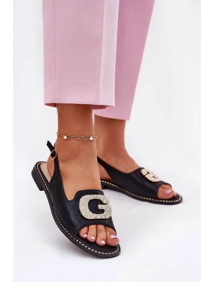 Dámské Sandály S Dekorativním Černé model 21696744 - S.Barski