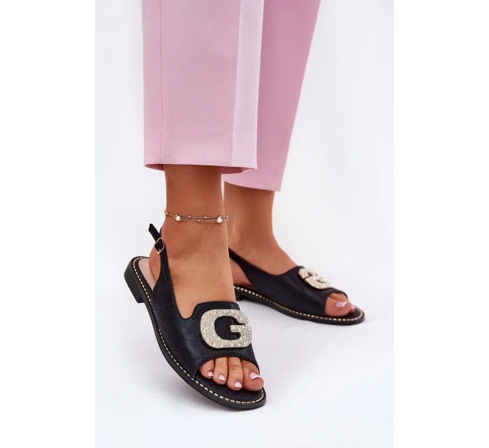 Dámské Sandály S Dekorativním Černé model 21696744 - S.Barski