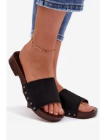 Dámské pantofle s na nízkém podpatku Černé model 21954674 - Boto