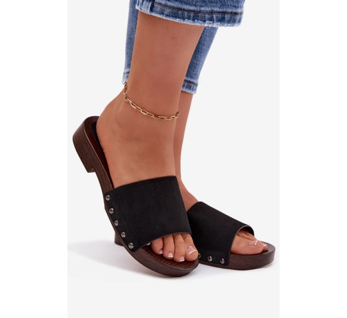 Dámské pantofle s na nízkém podpatku Černé model 21954674 - Boto