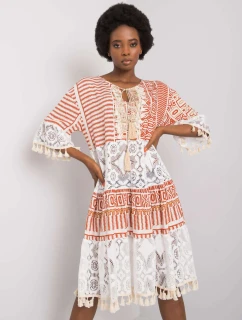 Šaty DHJ SK 13567.41P tmavě oranžová