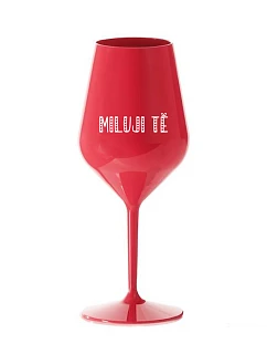 model 22168150 TĚ červená nerozbitná sklenice na víno 470 ml - Giftela