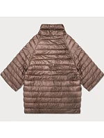 Dámská plus size bunda Goodlookin s 3/4 rukávem, hnědá/panther (M6-6308-305)