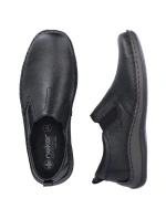 Černá pánská kožená nazouvací obuv Rieker 05264-00