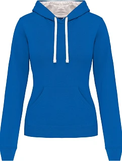 Kariban K 465 Dámská mikina s kontrastní kapucí 20.K465 light royal blue/white