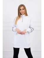 Mikina se zipem a kapsami bílá