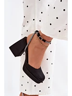 Dámské sandály na masivním podpatku ve tvaru sloupku s páskem se štrasem Černé Seraphina Dámské sandály na masivním podpatku ve tvaru sloupku s páskem se štrasem Černé Seraphina