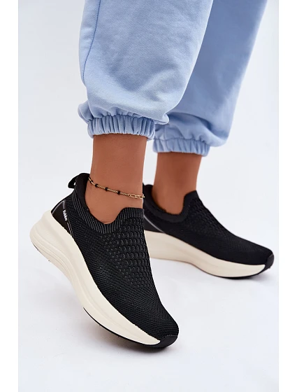 Dámské nazouvací tenisky Materiálové Kobbo 102424 Černé