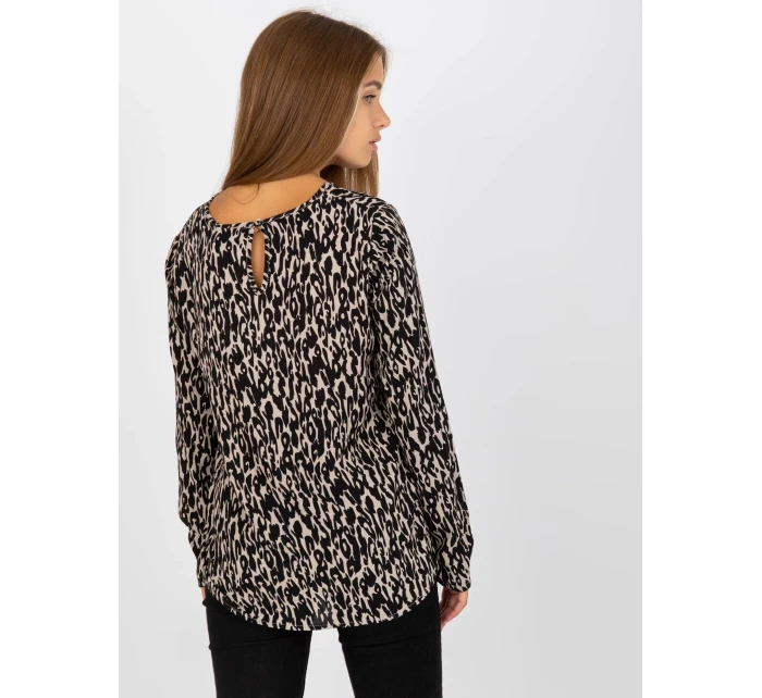 Halenka D73771M10971AEN černá a béžová Halenka D73771M10971AEN černá a béžová