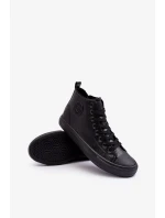 Zateplené pánské tenisky se zipem Black Big Star Zateplené pánské tenisky se zipem Black Big Star