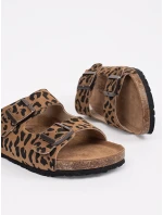 Stylové nazouváky dámské se zvířecím motivem na plochém podpatku Stylové nazouváky dámské se zvířecím motivem na plochém podpatku