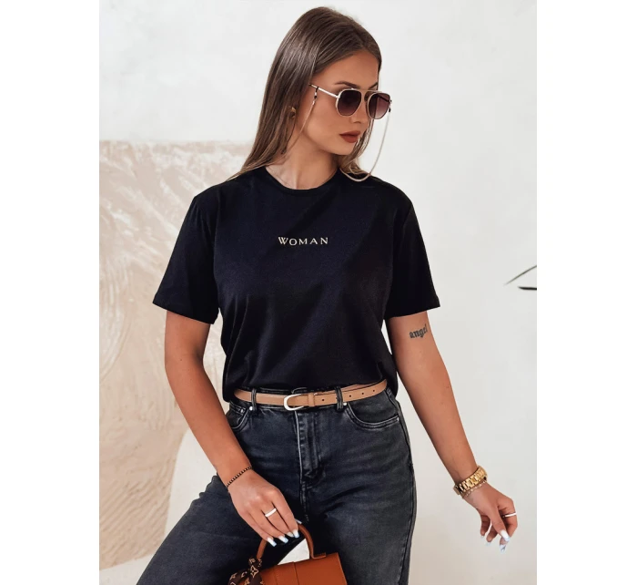 Dámské tričko WOMAN černé FashionStreet RY2554 Dámské tričko WOMAN černé FashionStreet RY2554