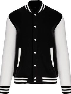 Kariban K 497 Unisex college bunda "Teddy" 20.K497 black/white