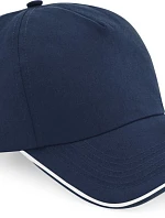 Beechfield B 25C 5 panelová kšiltovka "Authentic Piped Peak" 53.025C french navy/white
