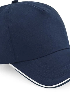 Beechfield B 25C 5 panelová kšiltovka "Authentic Piped Peak" 53.025C french navy/white