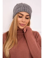 Fleecová čepice tmavě šedá model 18750803 - K-Fashion Fleecová čepice tmavě šedá model 18750803 - K-Fashion