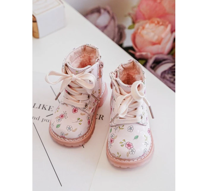 Dětské zateplené boty na zip Růžové model 21634773 - Boto Dětské zateplené boty na zip Růžové model 21634773 - Boto