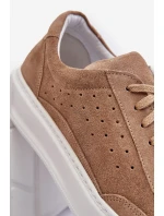 Pánské semišové sportovní boty model 21641511 béžové - Zazoo Pánské semišové sportovní boty model 21641511 béžové - Zazoo